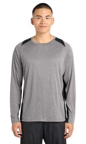 Sport-Tek ®  Long Sleeve Heather Colorblock Contender   Tee. ST361LS