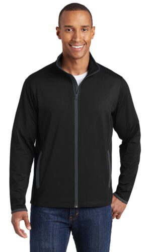 Sport-Tek ®  Sport-Wick ®  Stretch Contrast Full-Zip Jacket.  ST853