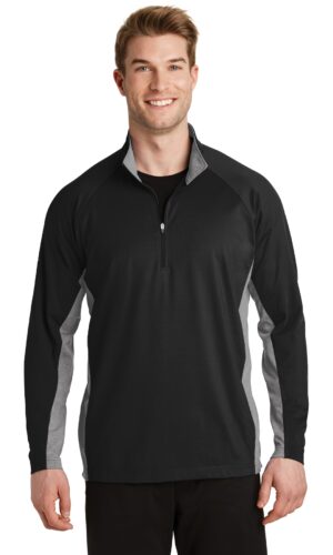 Sport-Tek ®  Sport-Wick ®  Stretch Contrast 1/4-Zip Pullover. ST854