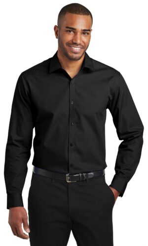 Port Authority  ®  Slim Fit Carefree Poplin Shirt. W103