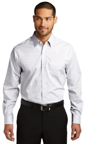 DISCONTINUED  Port Authority ®  Micro Tattersall Easy Care Shirt. W643