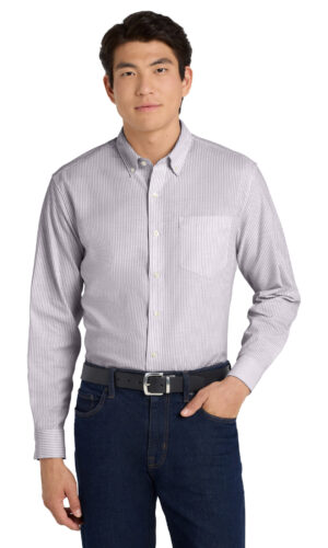 DISCONTINUED  Port Authority  ®  SuperPro    Oxford Stripe Shirt. W657