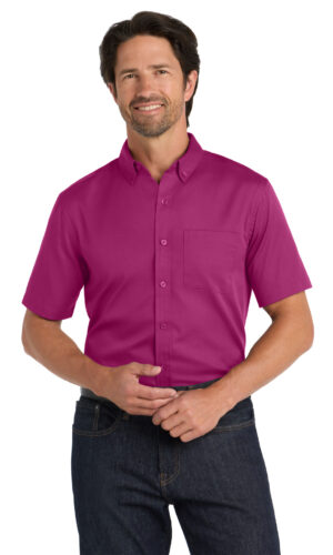 Port Authority ®  Short Sleeve SuperPro React   Twill Shirt. W809