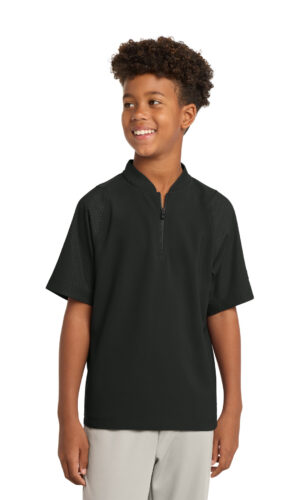 New Era  ®  Youth Cage Short Sleeve 1/4-Zip Jacket. YNEA600