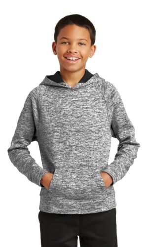 Sport-Tek ®  Youth PosiCharge ®  Electric Heather Fleece Hooded Pullover. YST225