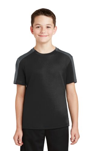 DISCONTINUED  Sport-Tek ®  Youth PosiCharge ®  Competitor   Sleeve-Blocked Tee. YST354