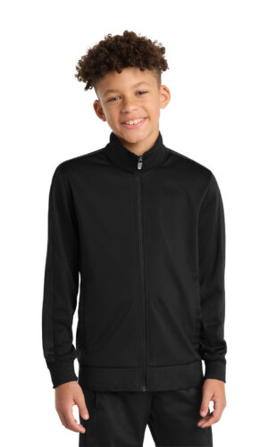 Sport-Tek  ®  Youth Tricot Sleeve Stripe Track Jacket. YST94
