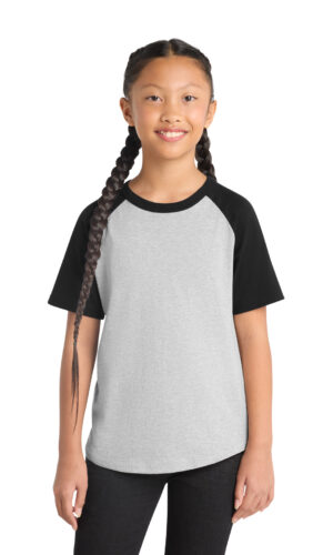 Sport-Tek ®  Youth Short Sleeve Colorblock Raglan Jersey. YT201